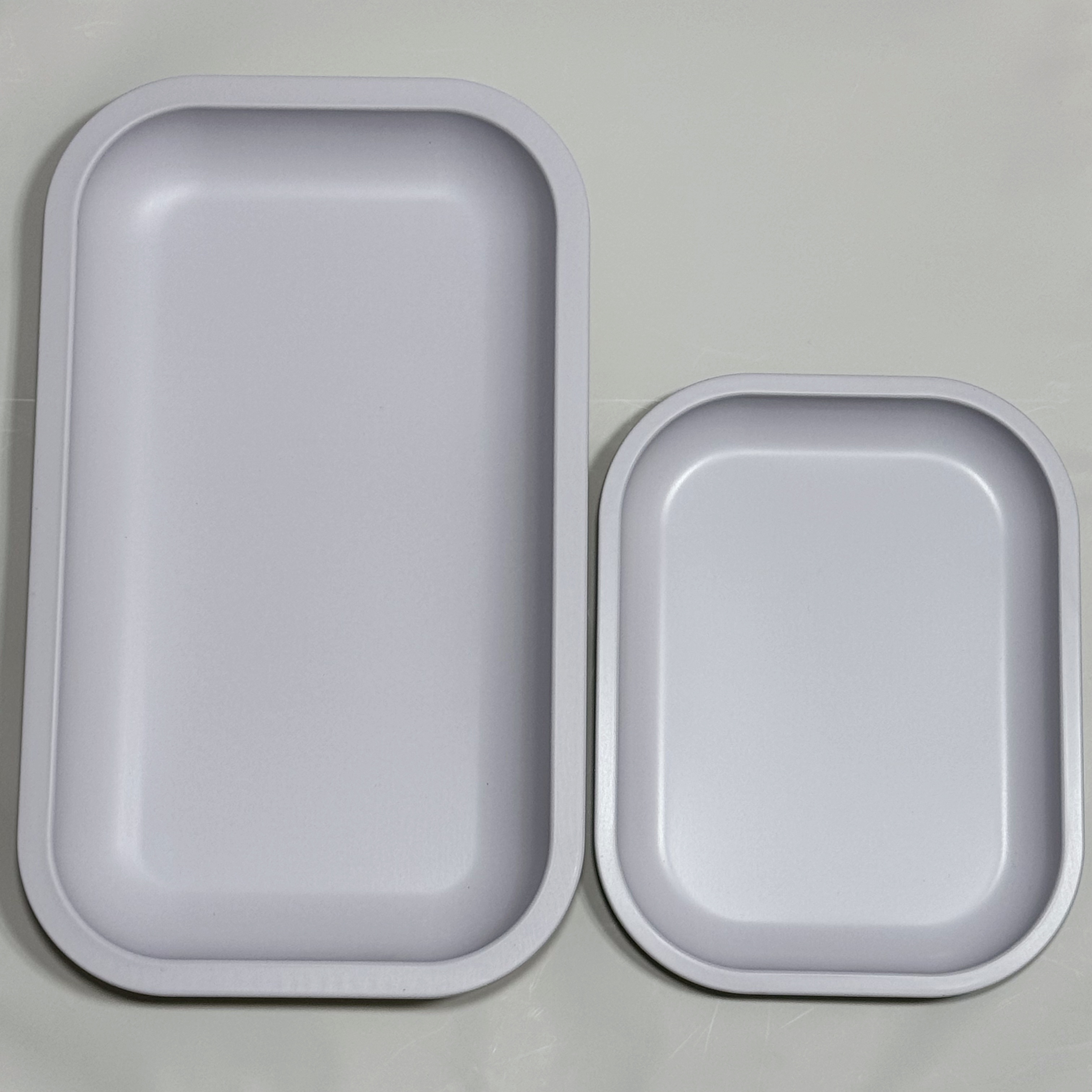 White Tin Rolling Trays 27*16cm 18*14cm