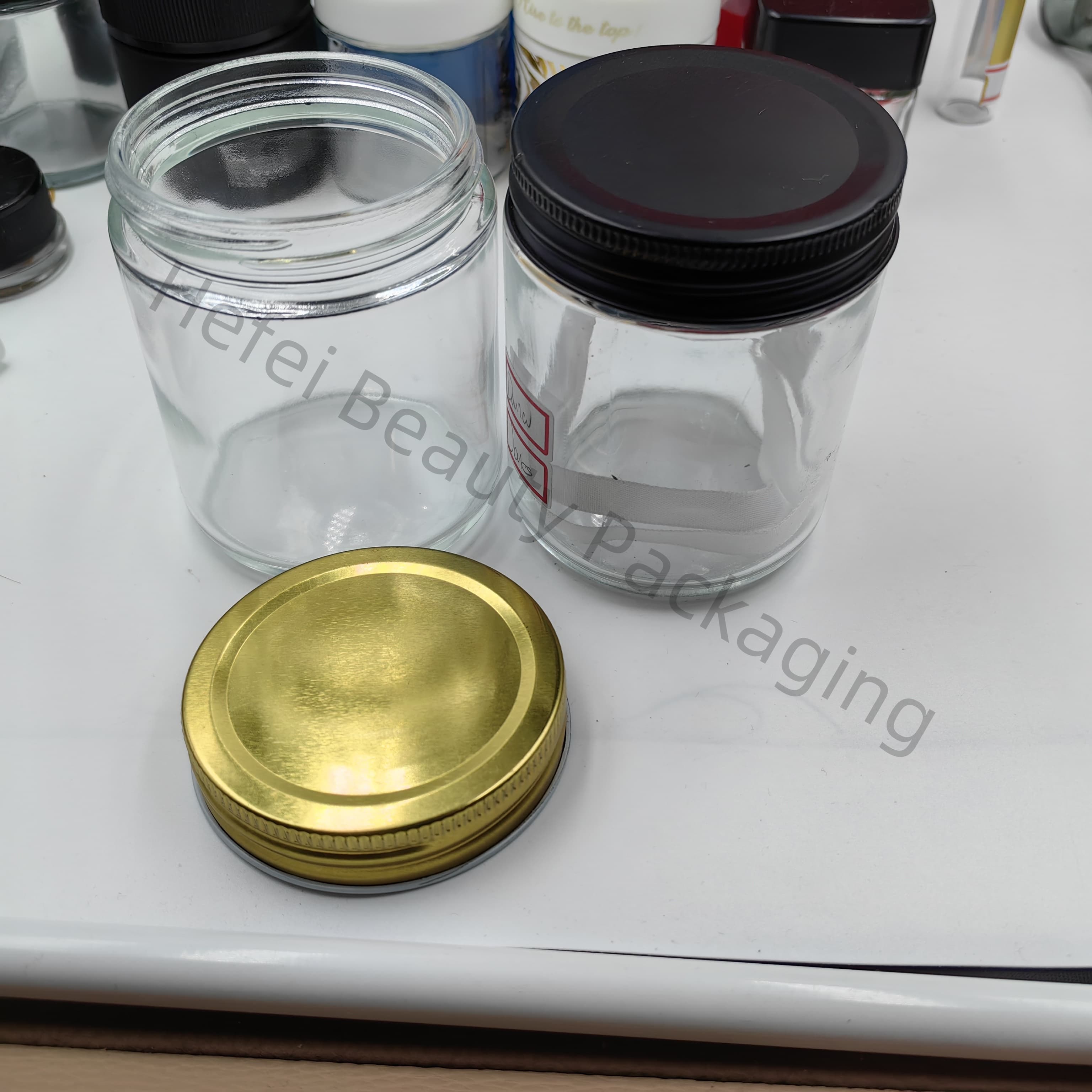 8oz Glass Jars With Screw Metal Tin Lid